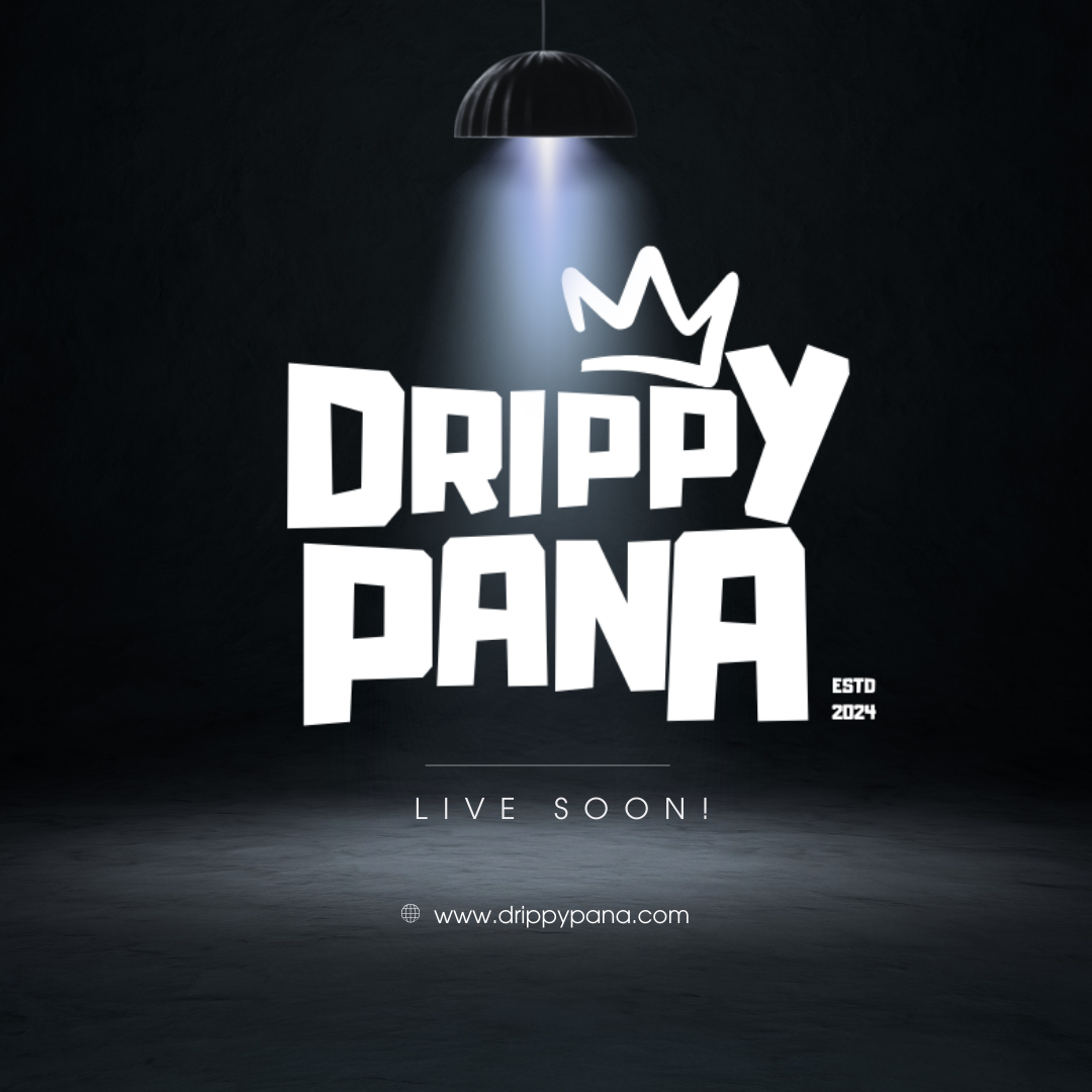 Promotional image for Drippy Pana with a spotlight effect on a dark background