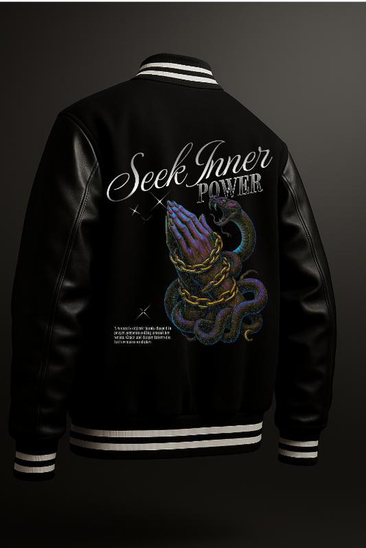 Seek Inner Power Varsity Jacket