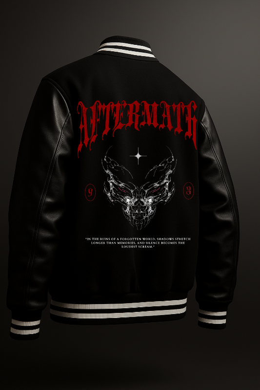 AFTERMATH Gothic Varsity Jacket – Limited Edition Streetwear